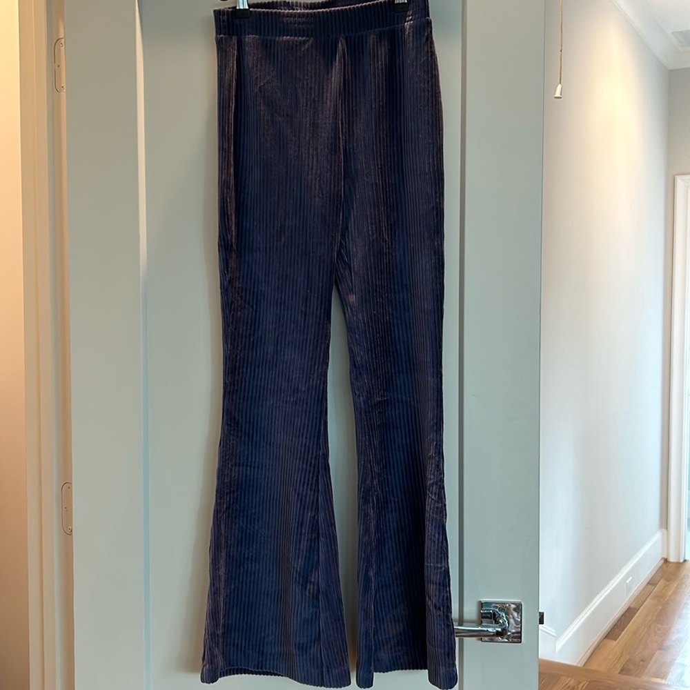Aerie Corduroy Blue Flare Pants